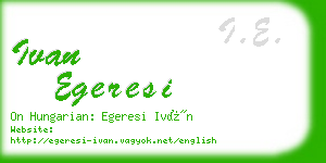 ivan egeresi business card